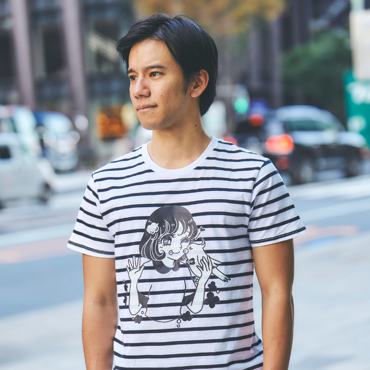 【オマケつき】きとみちゃんとおそろいになれるボーダーTシャツ