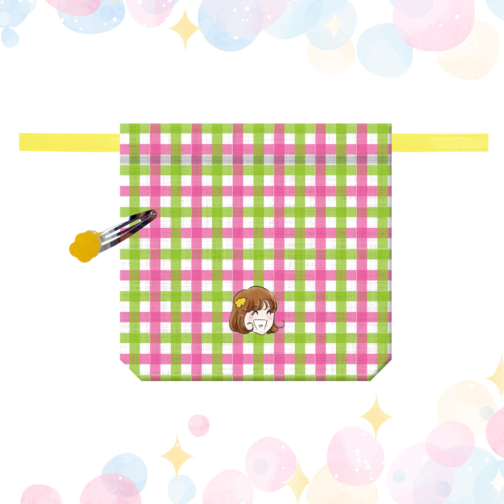 【オマケつき】きとみちゃん巾着ポーチ☆キントーンヘアピン入り