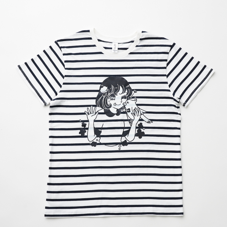 オマケつき】きとみちゃんとおそろいになれるボーダーTシャツ オマケつき】きとみちゃんとおそろいになれるボーダーTシャツ